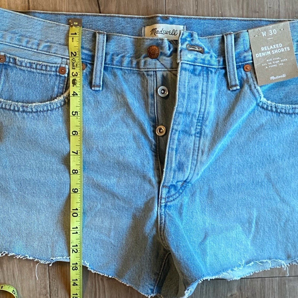 NWT Madewell Relaxed Denim Shorts - Picture 4 of 8